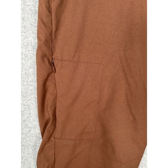 PrAna Womens 12 TALL Outdoor Pants Burnt Orange Stretch Tab Hems Drawstring - Picture 4 of 16